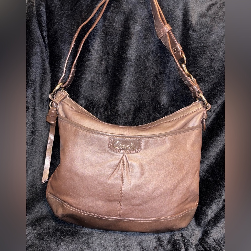 Coach Park Brown Leather Duffle F19726 Convertible Shoulder Crossbody Bag
